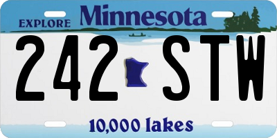 MN license plate 242STW