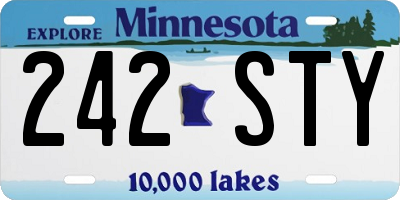 MN license plate 242STY