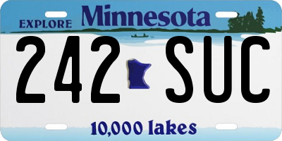 MN license plate 242SUC