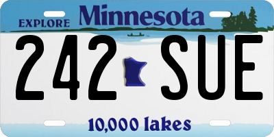 MN license plate 242SUE
