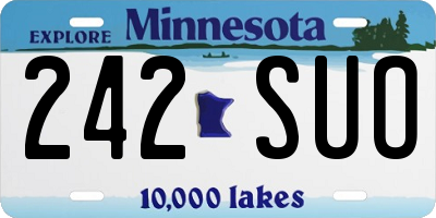 MN license plate 242SUO