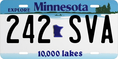 MN license plate 242SVA
