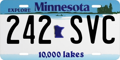 MN license plate 242SVC