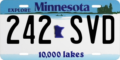 MN license plate 242SVD
