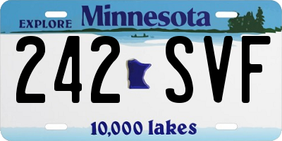MN license plate 242SVF