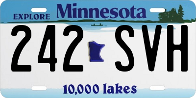 MN license plate 242SVH