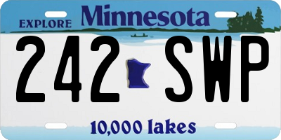 MN license plate 242SWP