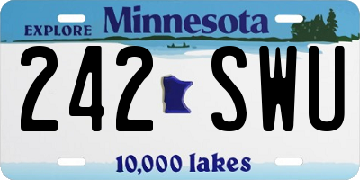 MN license plate 242SWU