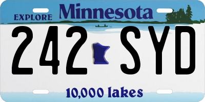 MN license plate 242SYD