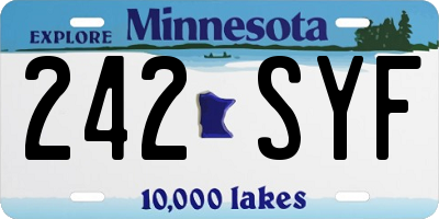 MN license plate 242SYF