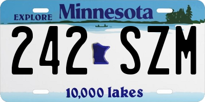 MN license plate 242SZM