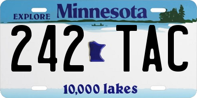 MN license plate 242TAC