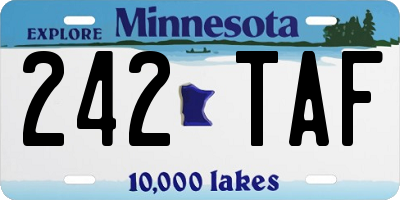 MN license plate 242TAF