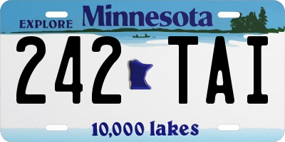 MN license plate 242TAI