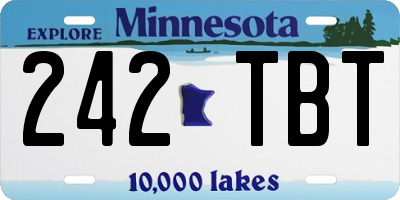 MN license plate 242TBT