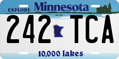 MN license plate 242TCA