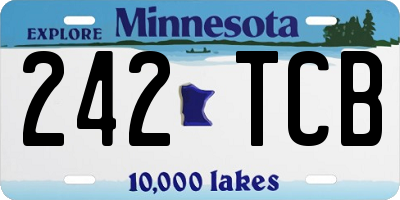 MN license plate 242TCB