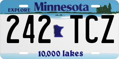 MN license plate 242TCZ