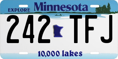 MN license plate 242TFJ