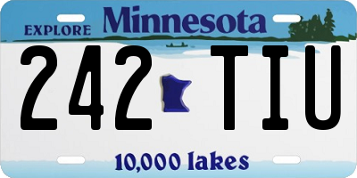 MN license plate 242TIU