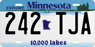 MN license plate 242TJA