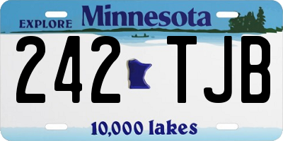 MN license plate 242TJB