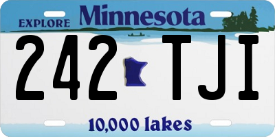 MN license plate 242TJI