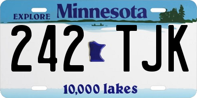 MN license plate 242TJK