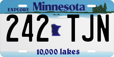 MN license plate 242TJN