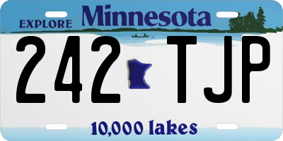 MN license plate 242TJP