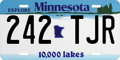 MN license plate 242TJR