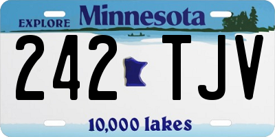 MN license plate 242TJV