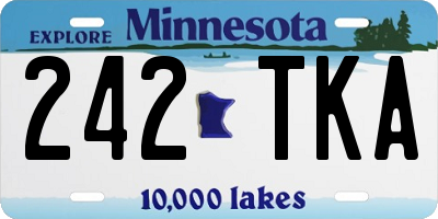 MN license plate 242TKA