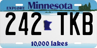 MN license plate 242TKB