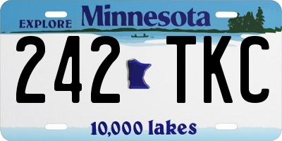 MN license plate 242TKC