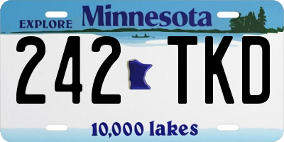 MN license plate 242TKD