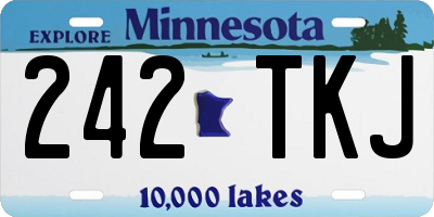 MN license plate 242TKJ