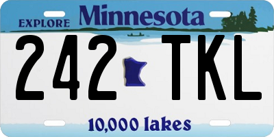 MN license plate 242TKL