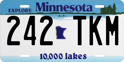 MN license plate 242TKM