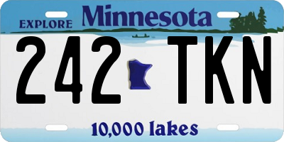 MN license plate 242TKN
