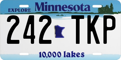 MN license plate 242TKP
