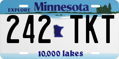 MN license plate 242TKT