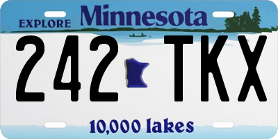 MN license plate 242TKX