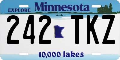 MN license plate 242TKZ