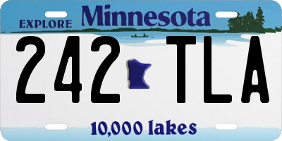 MN license plate 242TLA