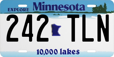 MN license plate 242TLN