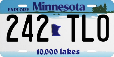 MN license plate 242TLO