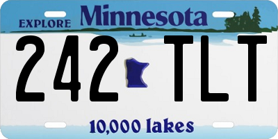 MN license plate 242TLT
