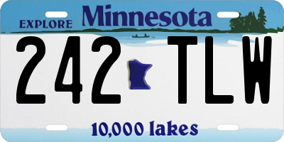 MN license plate 242TLW
