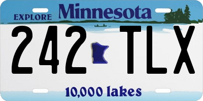 MN license plate 242TLX
